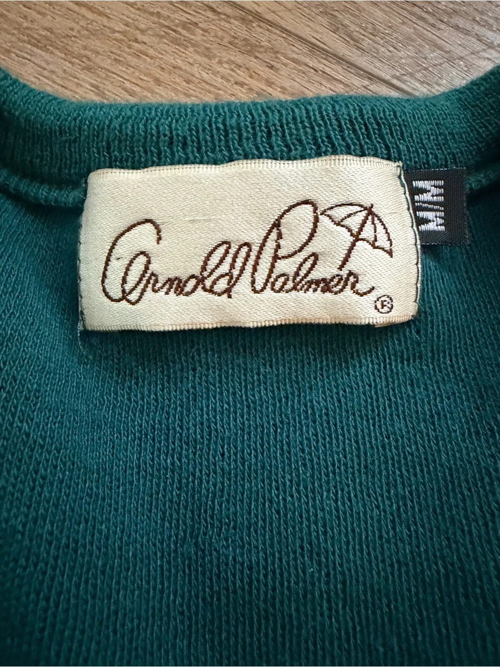 Vintage Arnold Palmer Teal V-Neck Sweater Size 40 Grandpacore Golf Preppy Top